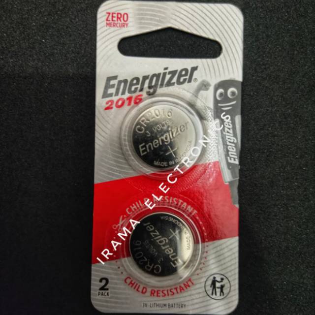 Batre CR 2016 Energizer 1 pack isi 2 pcs