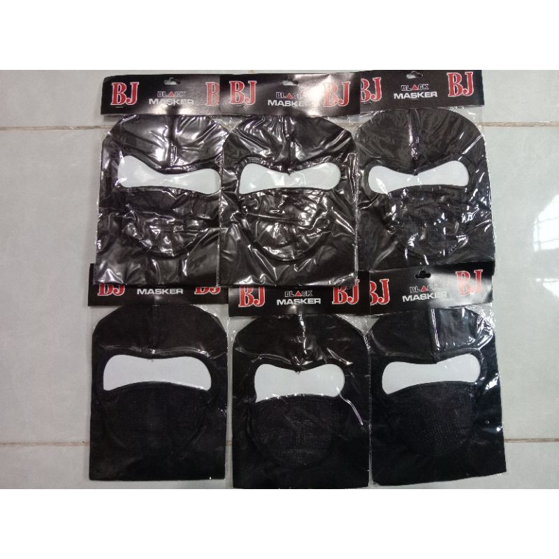 MASKER TOPENG NINJA POLOS HITAM