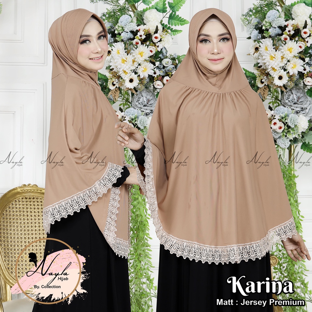 COD-JILBAB INSTAN TERBARU KERUDUNG INSTAN JERSEY PREMIUM HIJAB BERGO JUMBO RENDA KARINA NAYLA HIJA'B