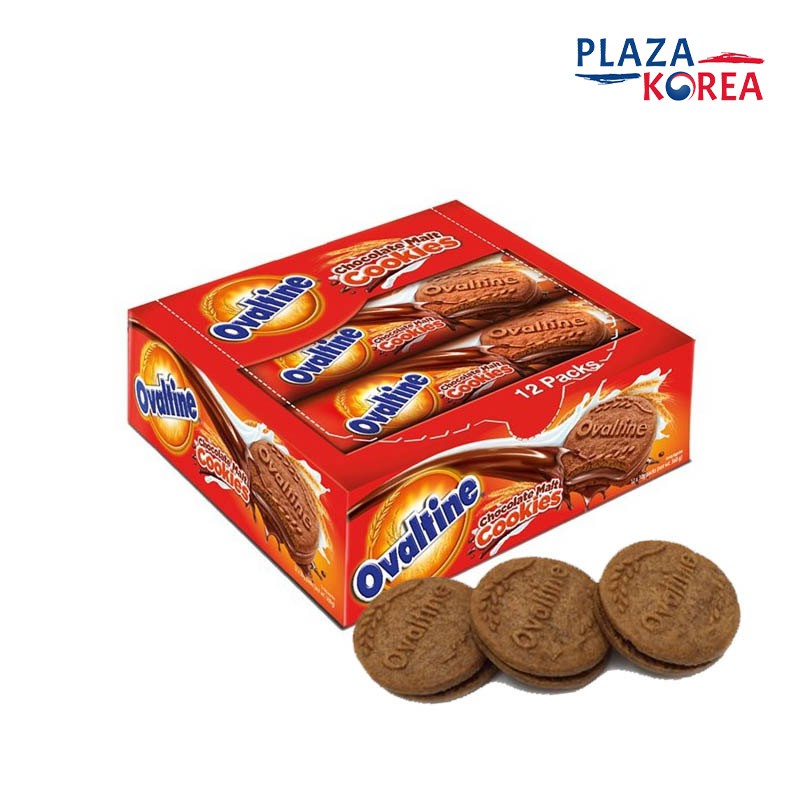 

OVALTINE CHOCOLATE MALT COOKIES 30GR (1 BOX ISI 12PCS) - BISKUIT KUKIS