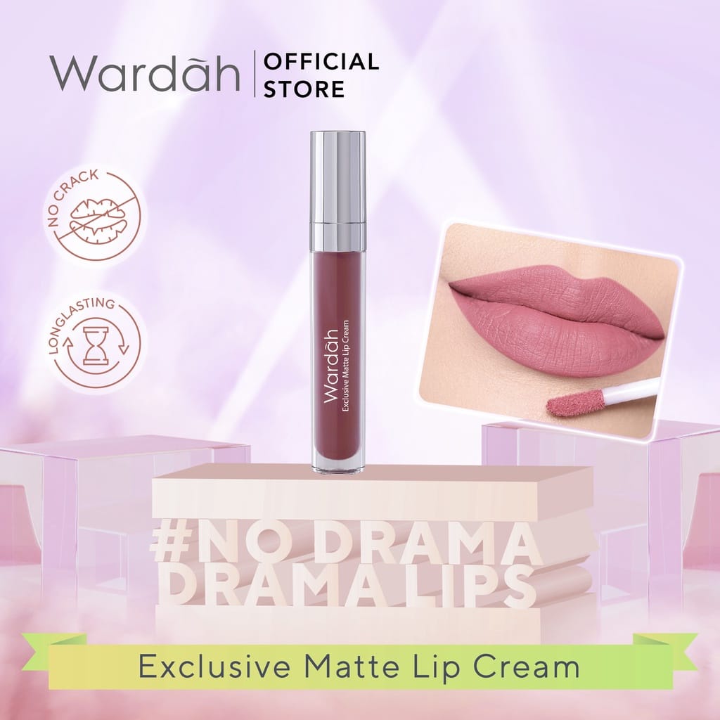 Jual Wardah Exclusive Matte Lip Cream Warna Intense Dan Tahan Lama Shopee Indonesia 5132