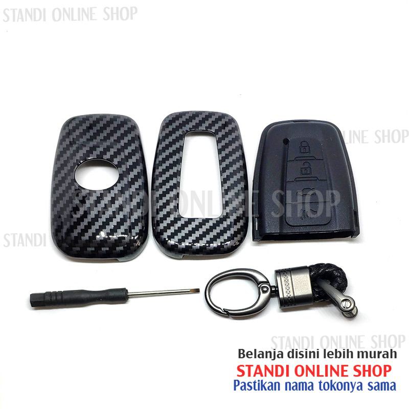 Cover Smartkey Sarung Kunci Carbon Toyota All Corolla Altis Camry