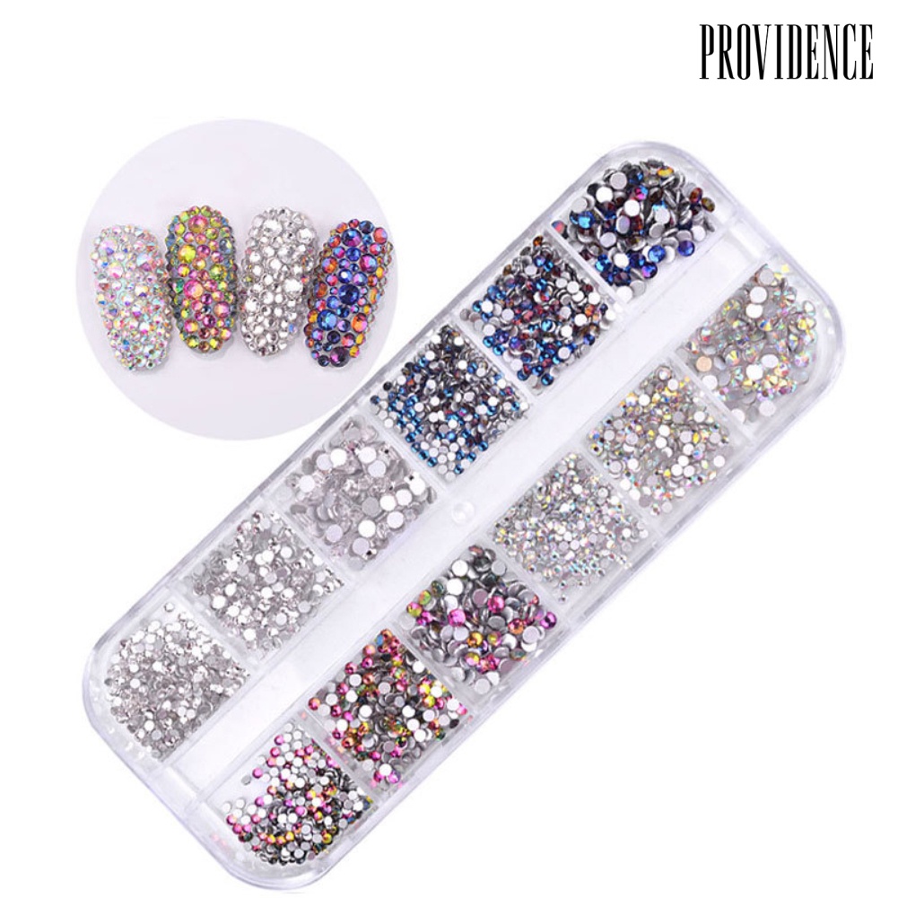 Providence 1440Pcs Nail Art Tips Rhinestone Glitter Faux Diamond 3D Manicure DIY Decoration