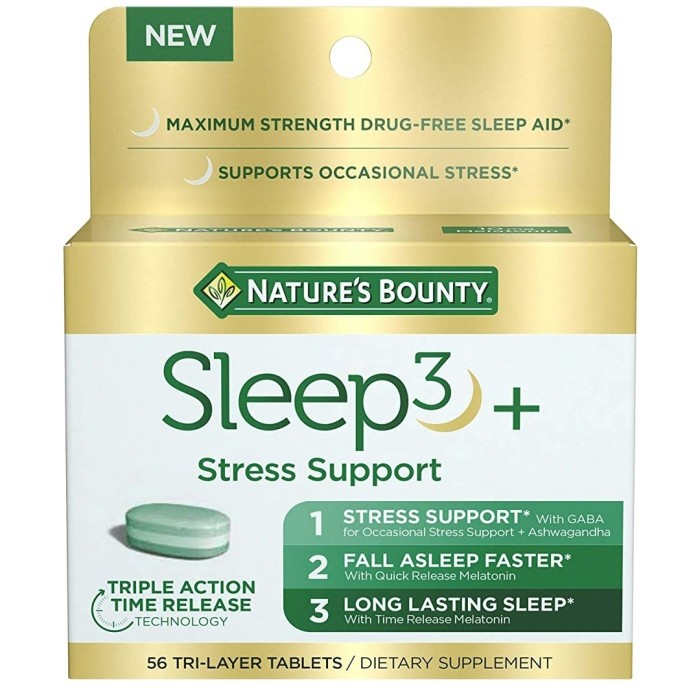 {cantikstore} SLEEP 3 Stress Support Melatonin by Nature's Bounty Limited