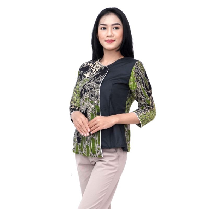 Batik Wanita Atasan Blouse Batik Dua Putri 2 Warna Pilihan