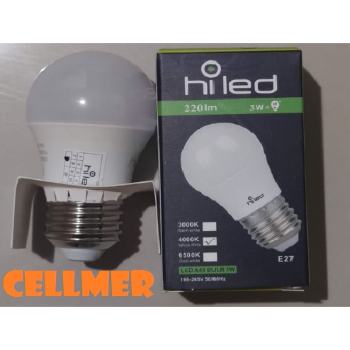 LAMPU BOHLAM LED HILED 3 WATT 3W NATURAL WHITE 4000K