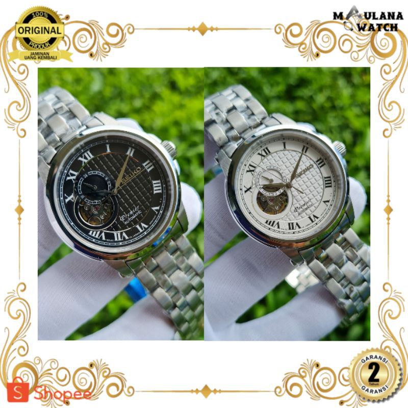 JAM TANGAN PRIA WANITA | RANTAI | KULIT | KARET | MURAH | PRIA SEIKO PREMIER SILVER ORIGINAL AUTOMAT