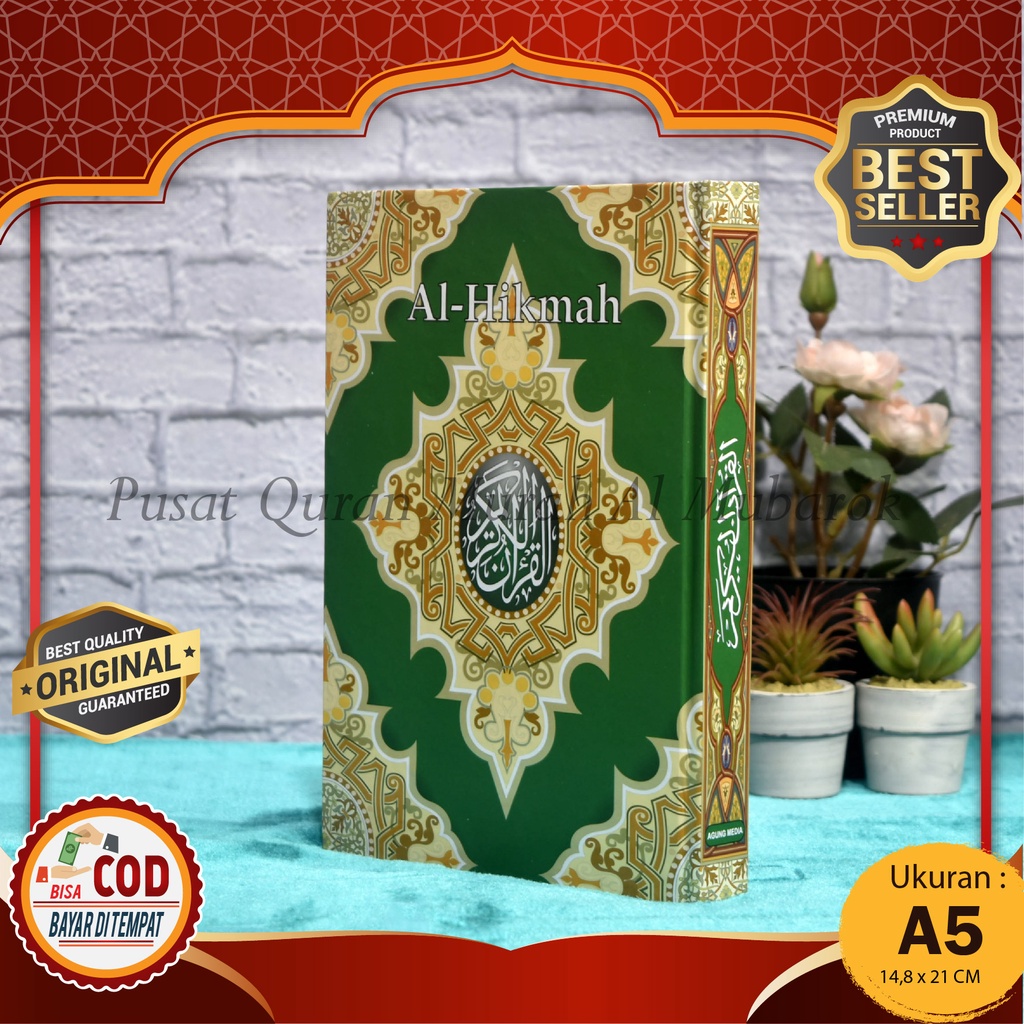 BISA COD - Al Quran Non Terjemahan A5 Al Hikmah Hard Cover 30 Juz Lengkap - Agung Media, Alquran Tan