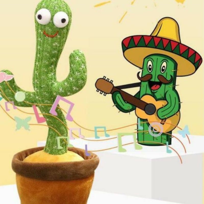 Mainan boneka kaktus goyang kaktus dance talking