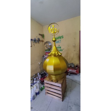 kubah masjid steinless stell warna gold polos 80 cm