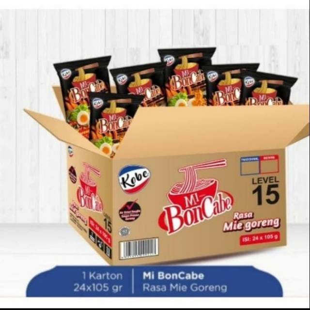 

1 karton mi boncabe level 15 rasa mie goreng isi 24 pcs
