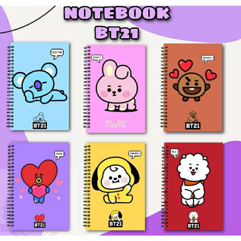 

NOTEBOOK BT21 BTS / BUKU MEMO BT21 BTS / NOTEBOOK KPOP KOREA / NOTES RING BTS BT21 TERMURAH