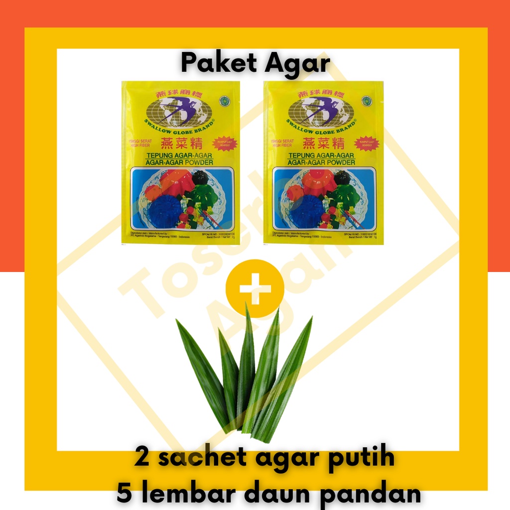 #PaheGan 2 Agar Putih dan Daun Pandan Hemat Murah