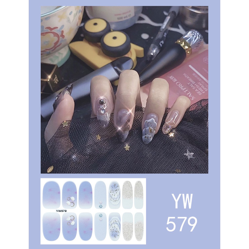 STIKER kuku Nail ART WATERPROOF sticker Part 7 stiker (14 pcs) sticker Kuku nail art