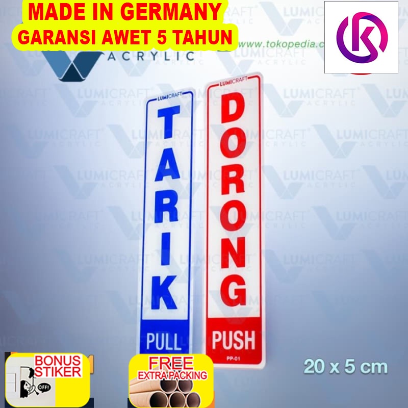 

Promo Tarik Dorong / Push Pull Sign Board Acrylic 20 x 5 cm (Satu Set)