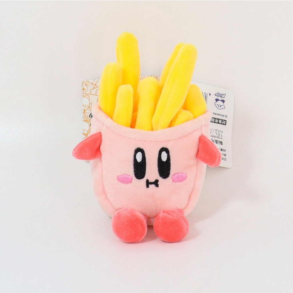 Burger Star Kirby Doll Bag Pendant Ins French Fries Plush Doll Bag Keychain Kawaii Anime Plush for Girl Birthday Gift
