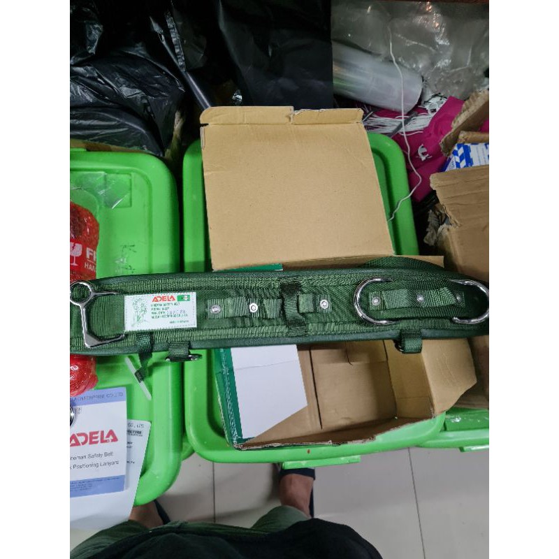 safety adela H227 safety belt sabuk pengaman H 227 hijau