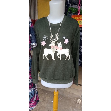 M & F Kaos Lengan Panjang Import Motif Rusa