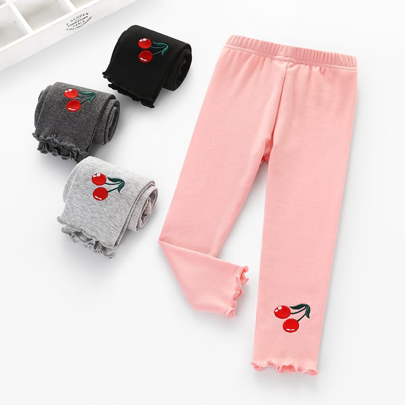 HappyOliver LEGGING CHERRY legging anak perempuan celana panjang import