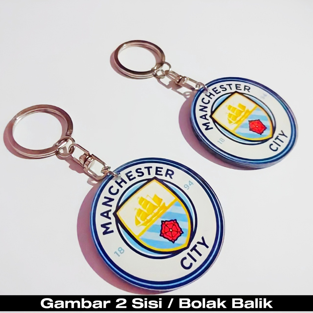 Gantungan Kunci Manchester City Souvenir Merchandise Keychain Manchester City