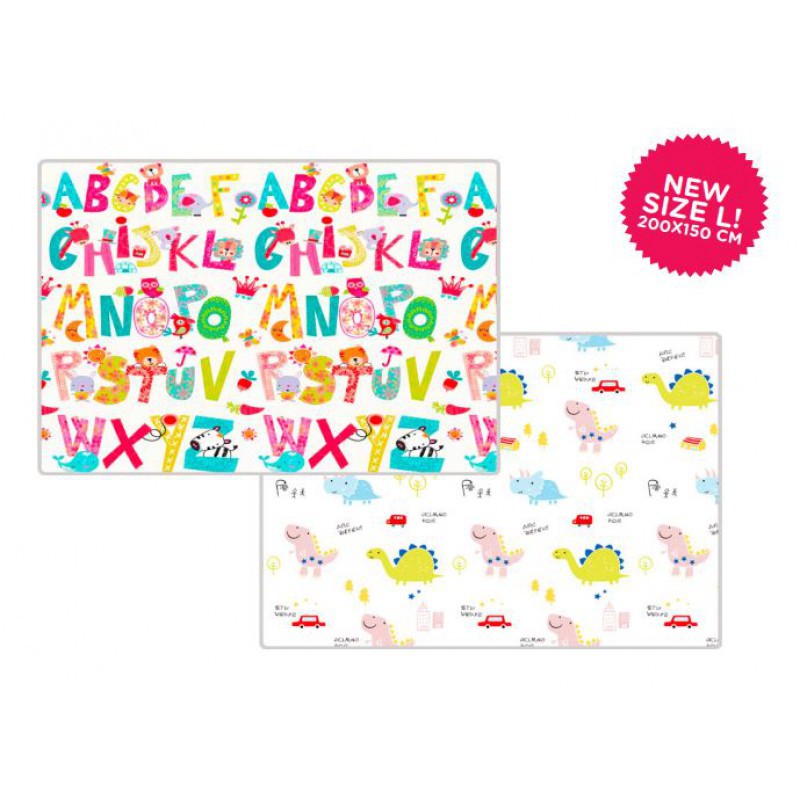 Yofi Activity Mat PE Roll (200x150x1.5cm) - Alphabeth and Dinosaurs