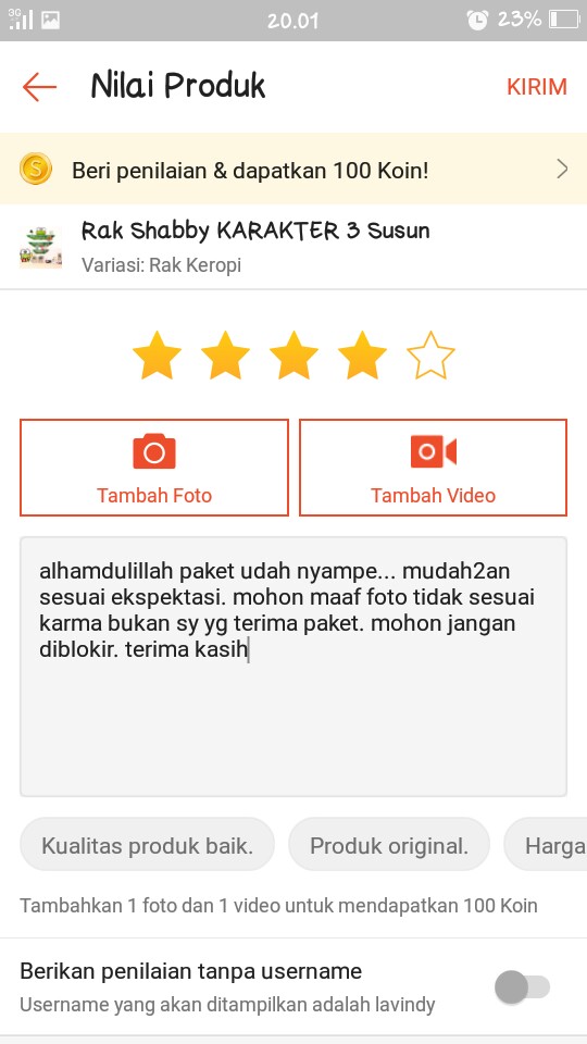 Rak Shabby Karakter 3 Susun