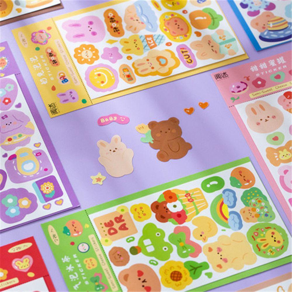 Populer Stationery Sticker Cute Diary Bahan Stiker Hias Kartun