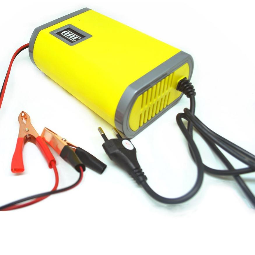 ❄ |BISA | Charger Aki 6A 12V LED Aki Mobil Dan Motor Otomatis Charger Accu Alat Cas Aki 6 ampere ☪