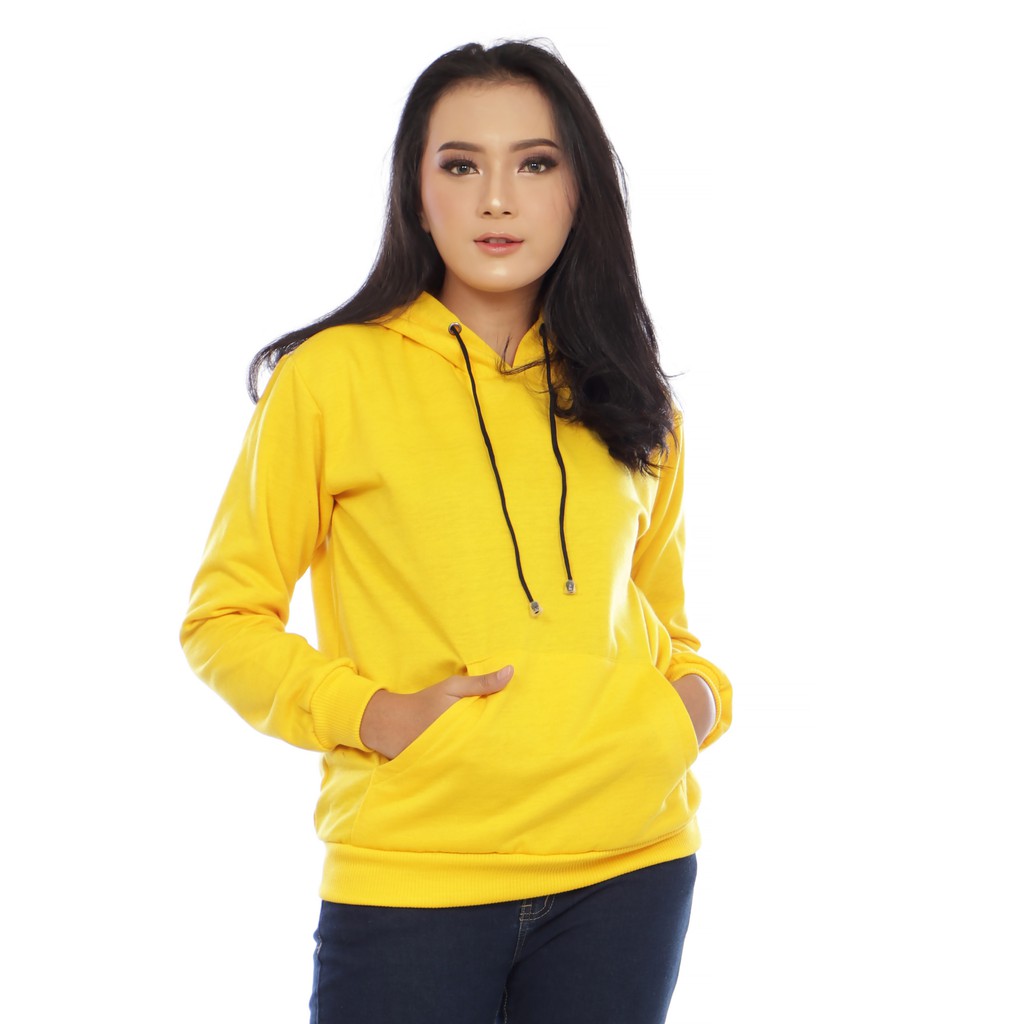 Sweater Hoodie Polos Wanita Premium Distro Bahan Fleece