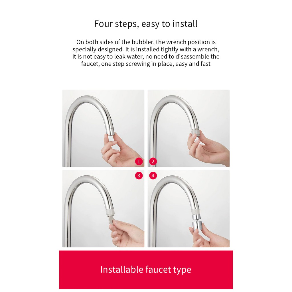 XIAOMI DIIIB - DABAI Dual Function Faucet Water Aerator - DXSZ001 - Aerator Keran Penghemat Air