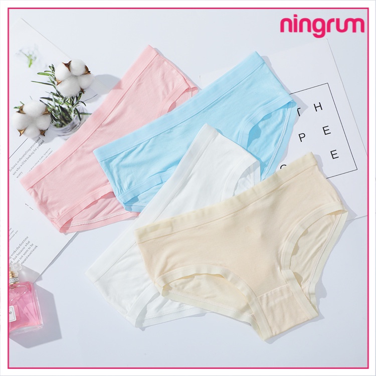 Ningrum Pakaian Dalam Wanita Celana Dalam Bahan Katun Cd Import Katok Model Polos Kancut Lucu - 3016