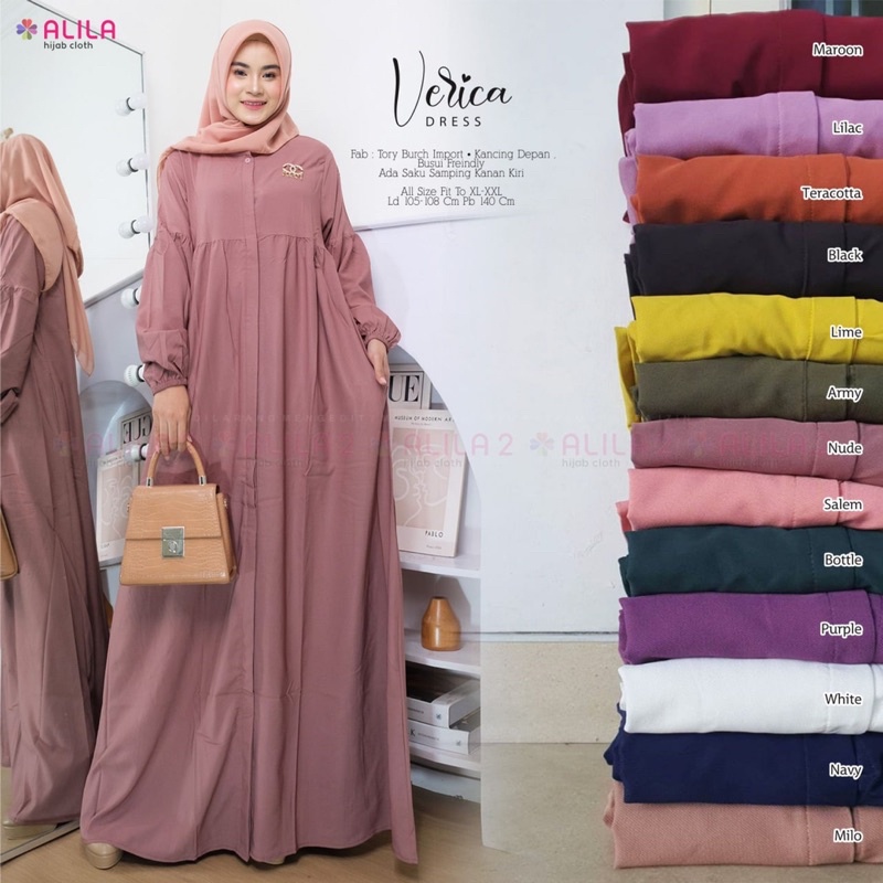 LONG DRESS POLOS TORY BURCH IMPORT | MAXI DRESS PENJANG BUSUI UMBRELA | VERICA