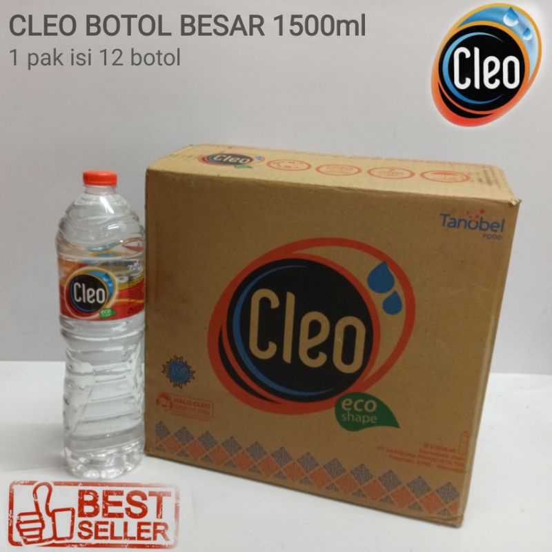 Cleo botol besar 1500ml air mineral dus khusus gosend