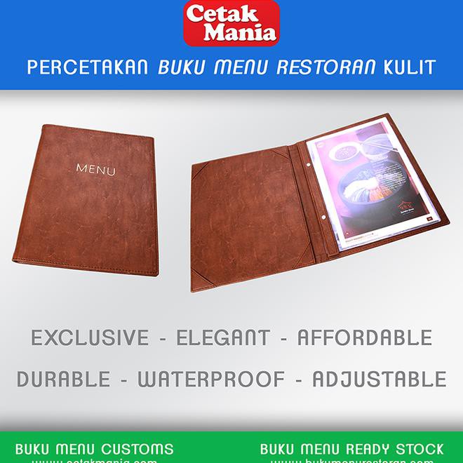 

Buku Menu Restoran Isi Plastik A4 - Ready Stock - Hitam Barang Laris