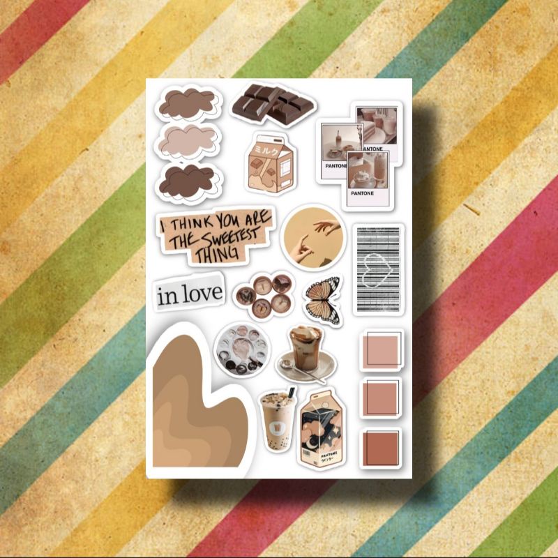 PROMO Sticker Tumblr Aesthetic Vintage / Stiker Case / Seticker Scrape Book Jurnal-02VTG