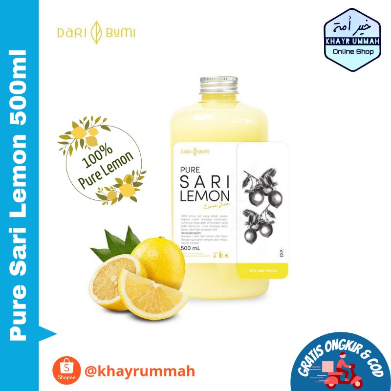 

Sari Lemon Dari Bumi 500 ml Pure Lemon Juice