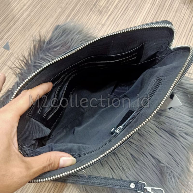 Handbag A Kunci kode Leather Clutch Tas Tangan Kulit Asli Impor