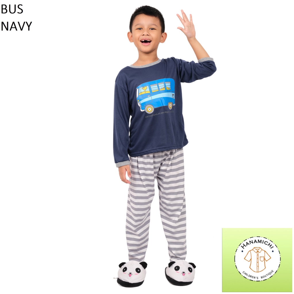 Hanamichi BUS.PP Piyama Anak Bergambar Lengan Panjang
