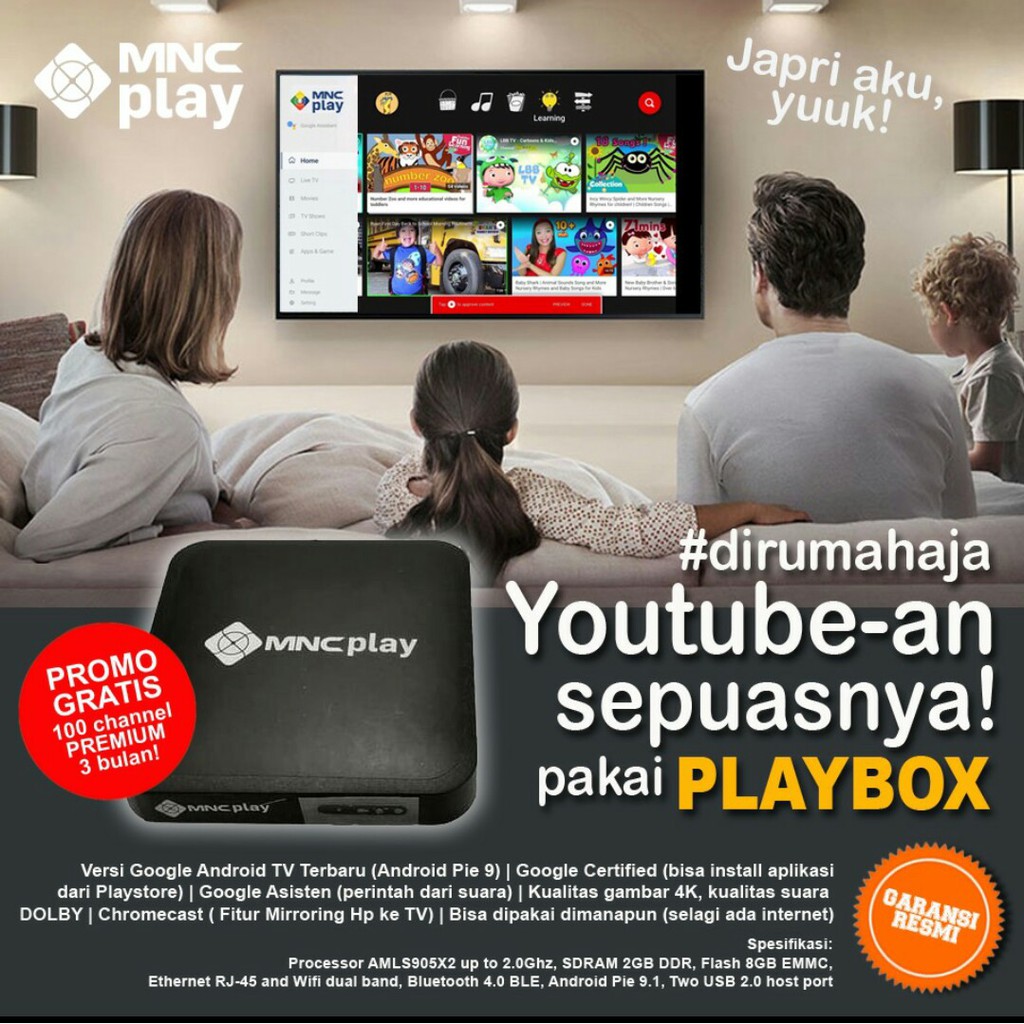 PLAYBOX (ANDROID TV) merk MNCPLAY | Shopee Indonesia