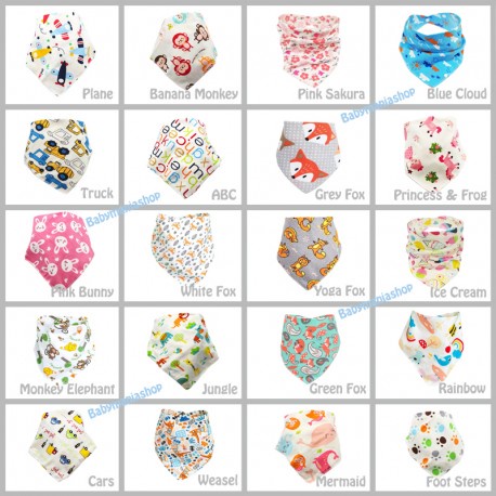 SLABER BAYI Slabber Segitiga Baby Bib Scarf Bandana Celemek Cowboy Handuk Tadah Air Liur Bayi Slaber