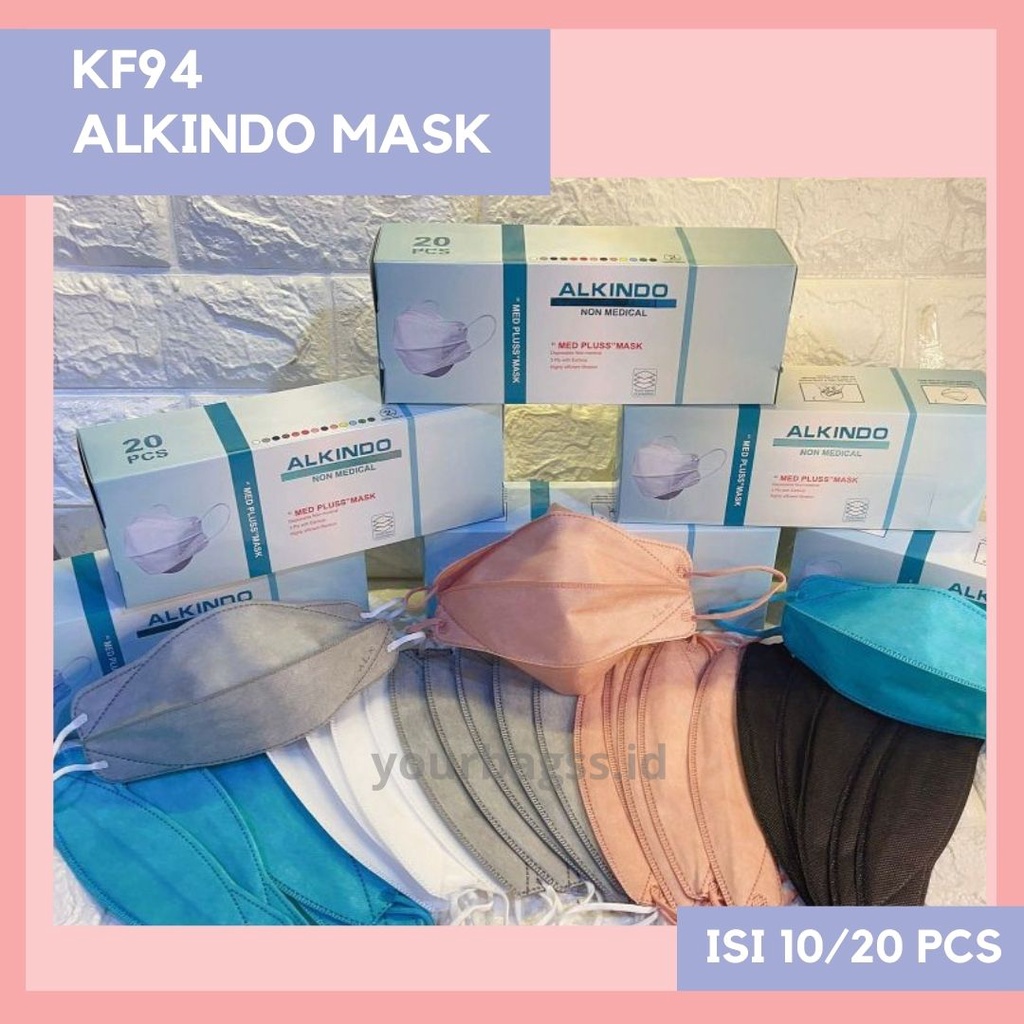 Masker KF94 ALKINDO Evo Plusmed 4D Protection Mask 1PAX Isi 20Pcs