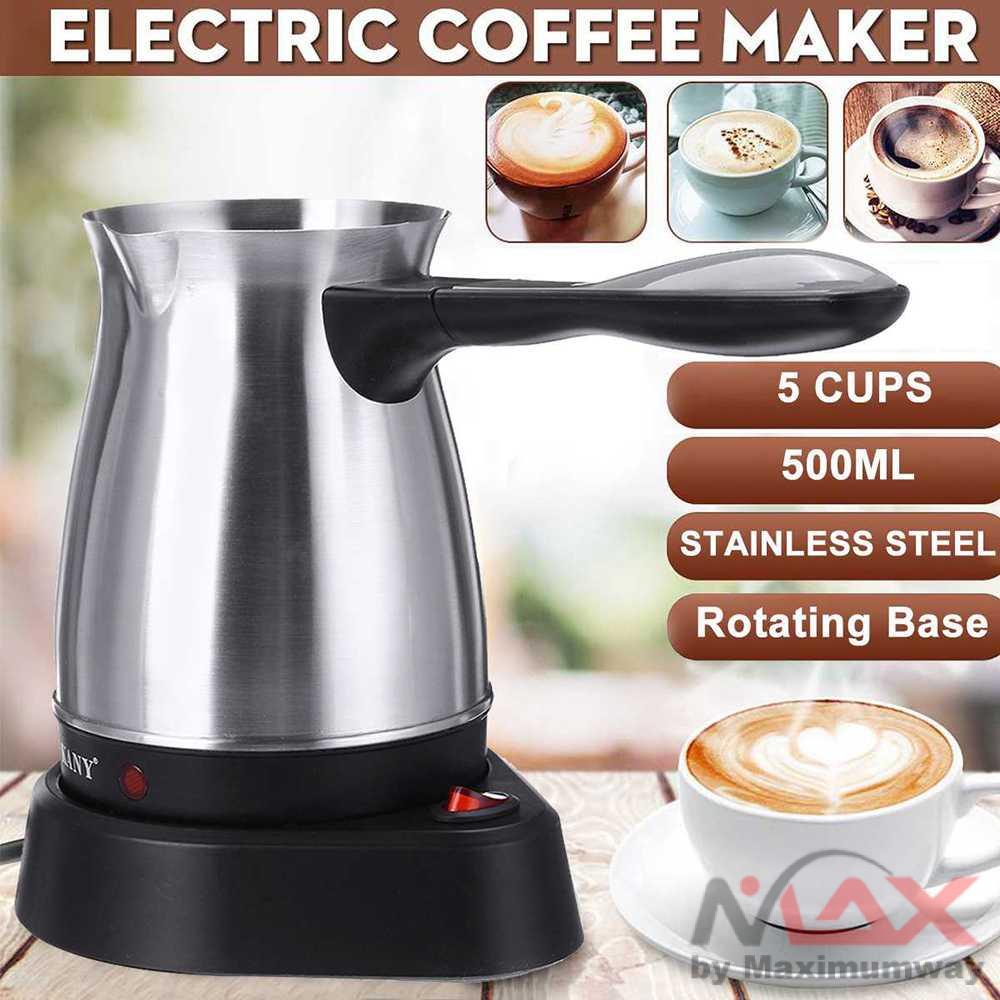 SOKANY Teko Pemanas Elektrik Kopi Espresso Turki 600W 500ml - SK-214 Warna Silver