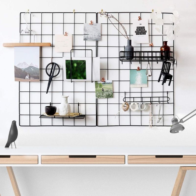 (TERMURAH) HIJANG 52x35 wall grid meshboard organizer foto aksesoris