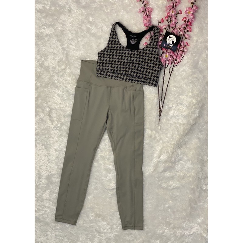 Gottex studio- legging mocca gottex + bra sport motif kotak