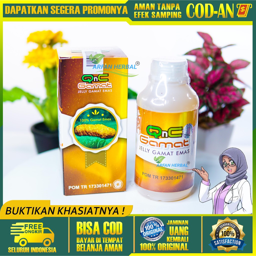 Obat Telinga Bernanah - Obat Tinnitus - Obat Radang Telinga - Obat Telinga Bernanah -QnC Jelly Gamat
