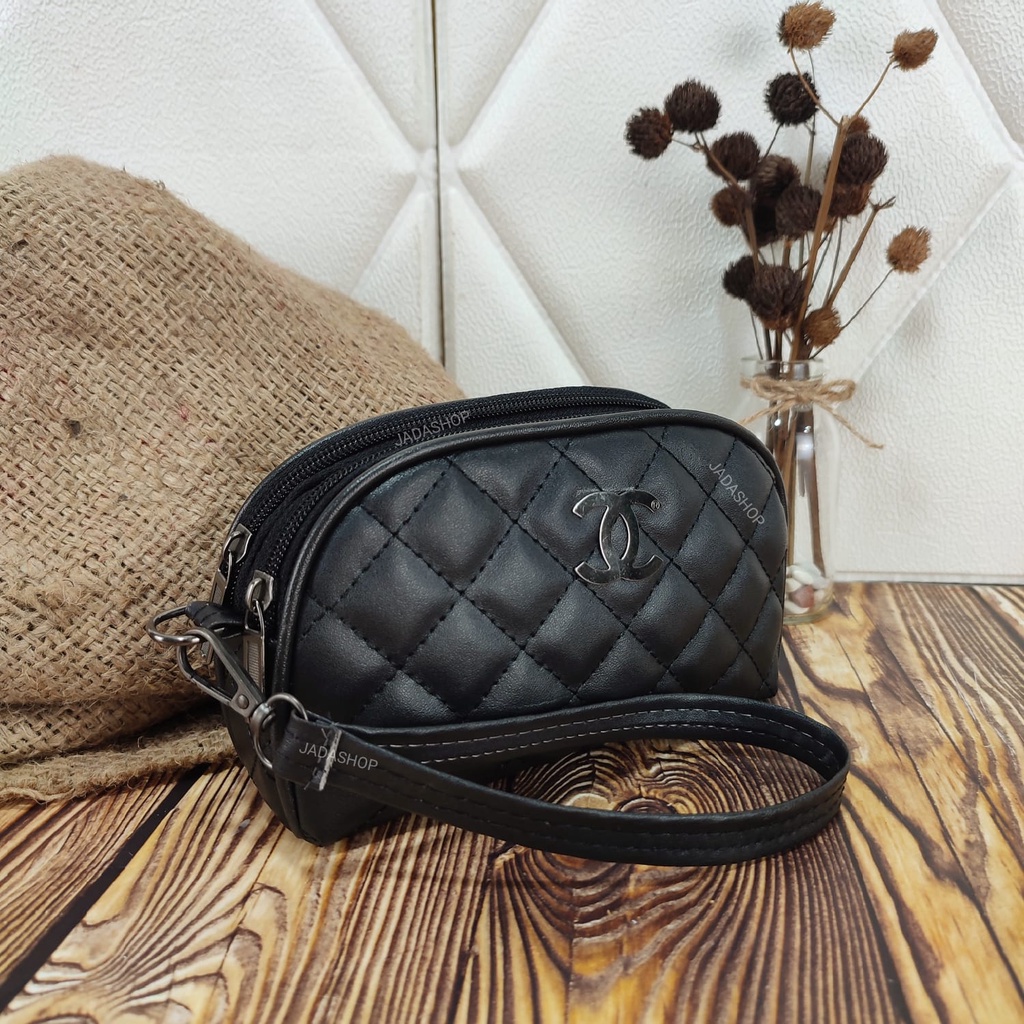 NAGITA / Dompet Wanita Kerang 2Ruang - DOMPET CHNL BAKPAO 0942-HITAM