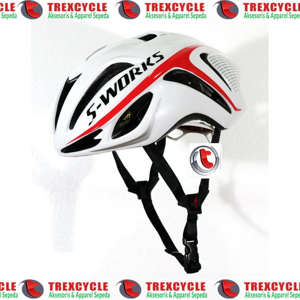 Helm Sepeda Specialized Evade Putih Merah