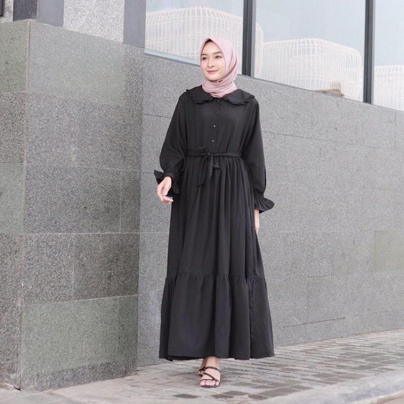 ( S M L XL XXL XXXL 5L ) Rowena maxy | Gamis jumbo best seller