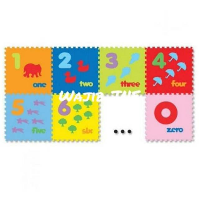 Mainan Anak - Matras / Puzzle / Alas Lantai Evamat Angka Gambar