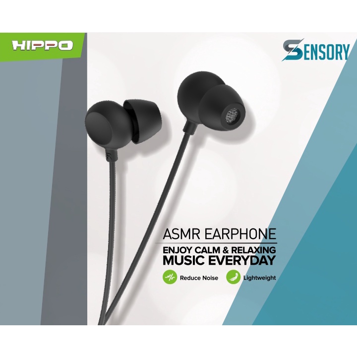 Hippo Headset Sensory Super Bass Jack 3.5mm Wired Handsfree Android Original Earbuds Earphone